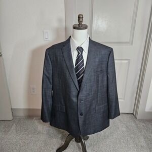 Lauren Ralph Lauren Mens 52R Grey Glen Plaid Blazer Sport Coat 2 Button 52 R